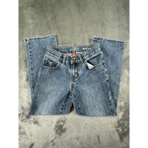 The Childrens Place Boys Bootcut Jeans Blue Medium Wash Size 6 Adjustable Waist